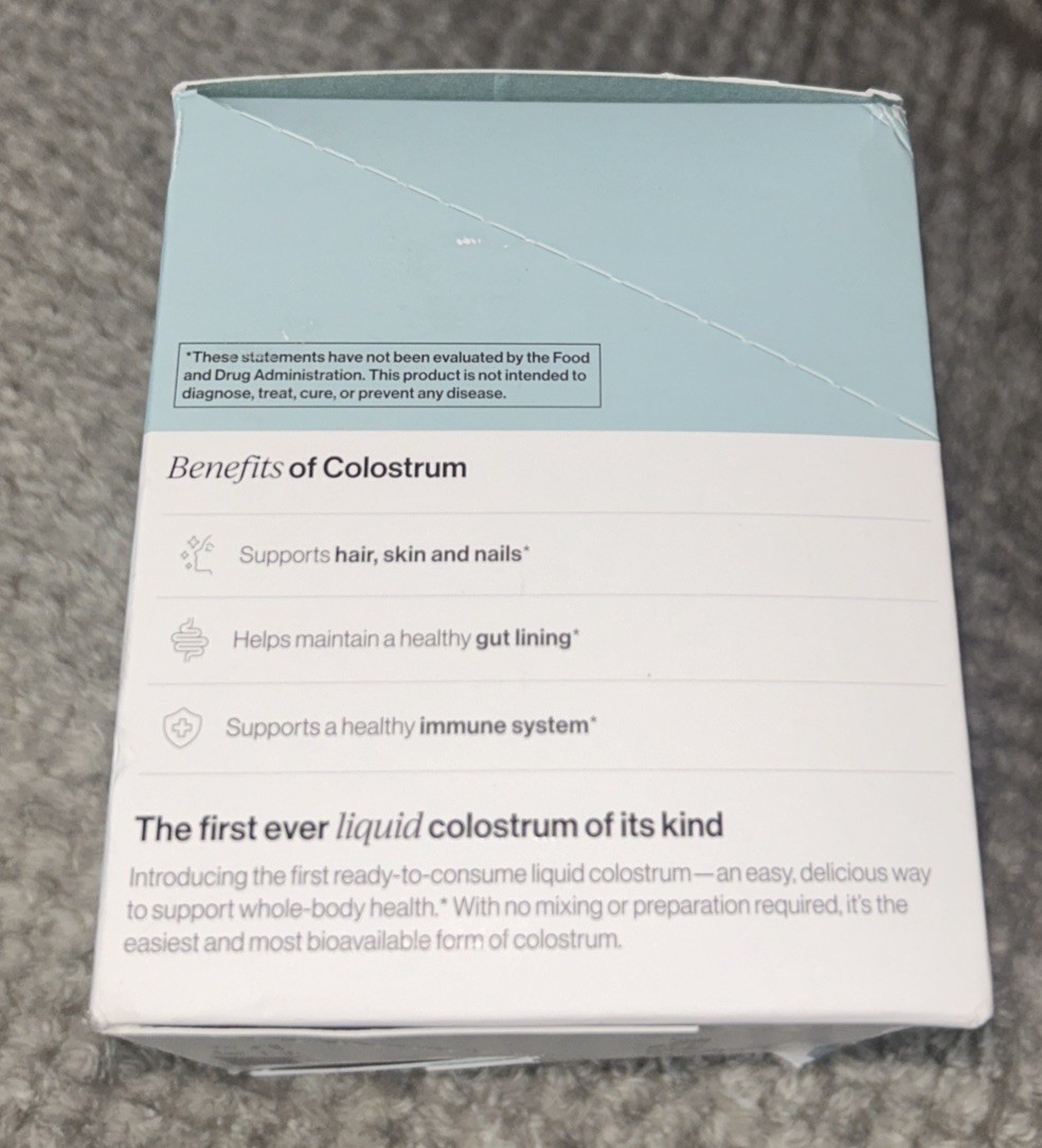 Cymbiotika ~ Liquid Colostrum ~*Vanilla Sea Salt*~ 26 Pk ~ Sealed ~ Exp.11/2026