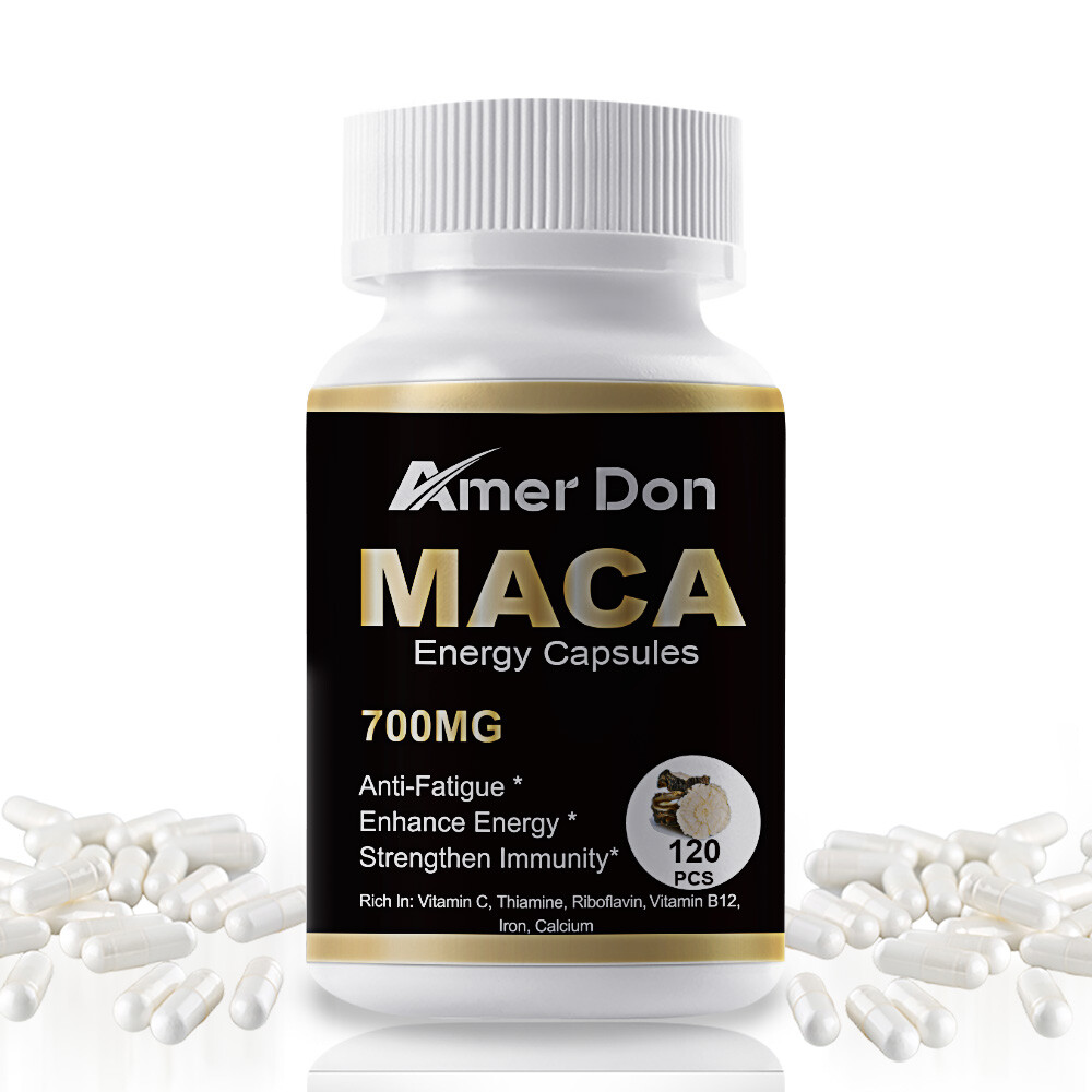 Organic Maca 700 MG per serving 120 vegan hard capsules Peruvian Maca Root
