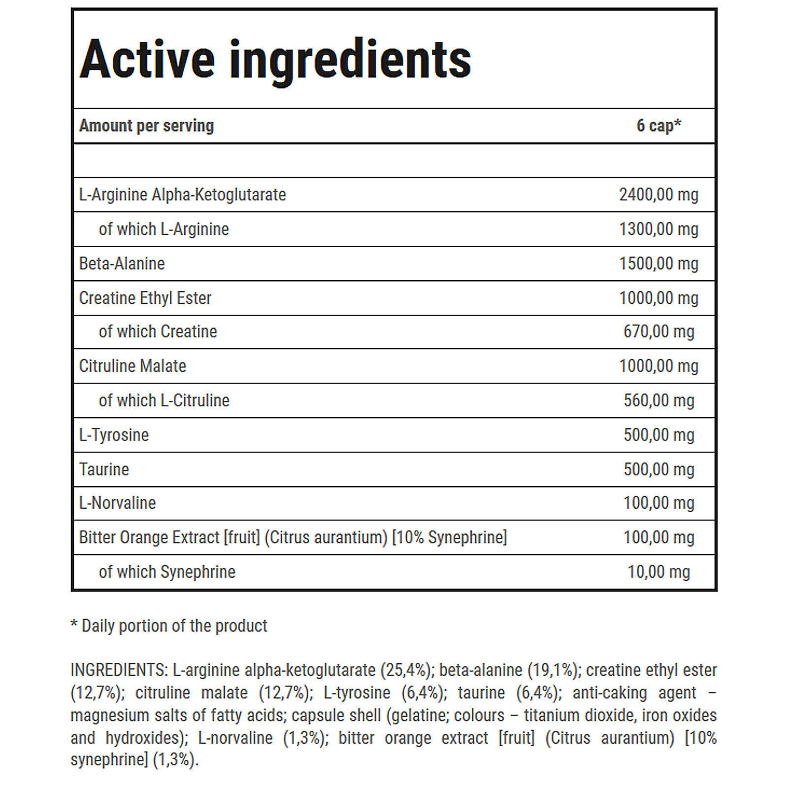 NITROBOLON PLATINUM -120 Caps Pre-Training Igniter Nitric Oxide Booster Arginine