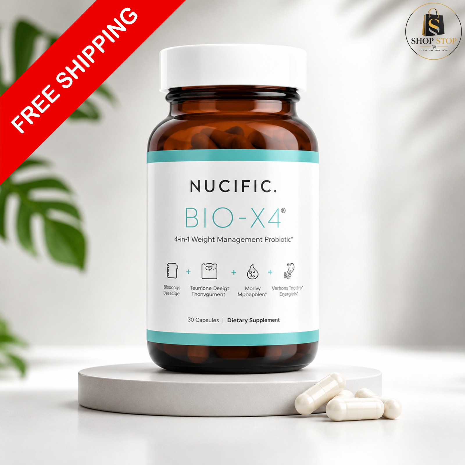 Nucific BIO-X4 4-in-1 Weight Management Probiotic capsules dietary supplement