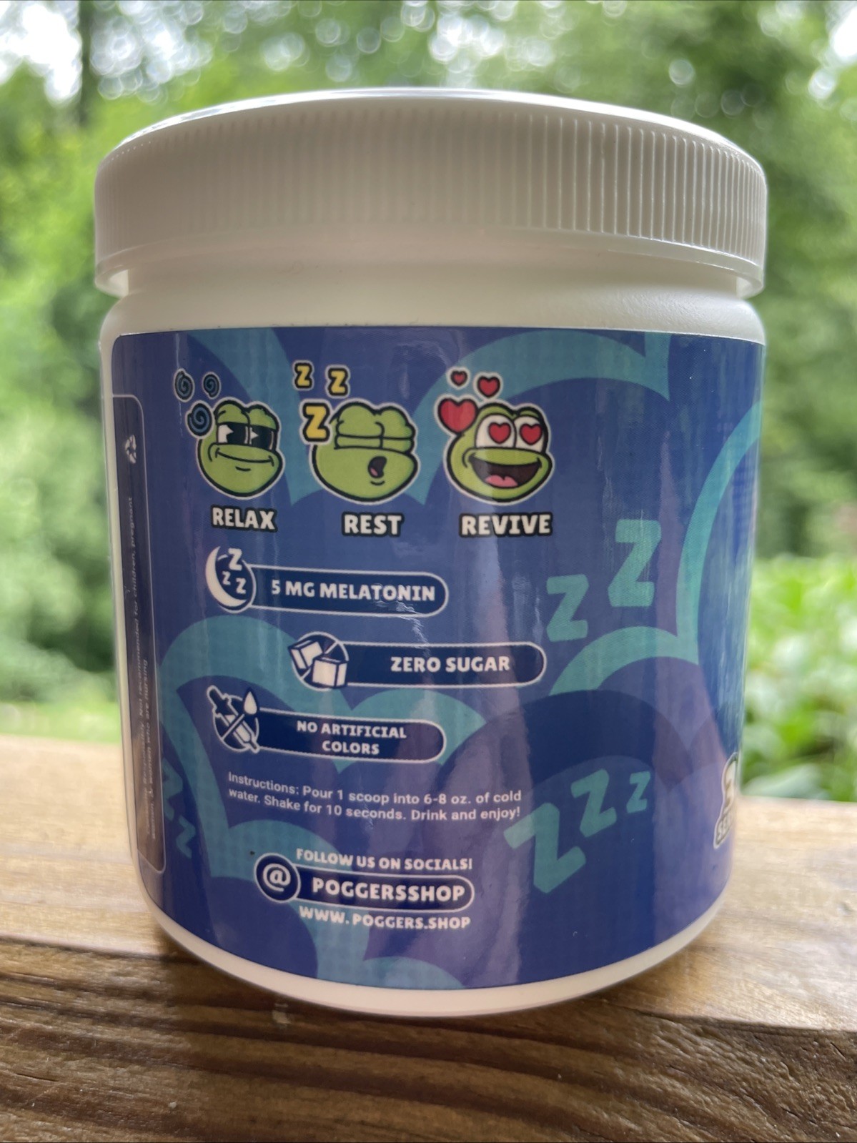 Poggers Sleep Drink Mix Powder, 126g, 30 Servings Sleep Supplement