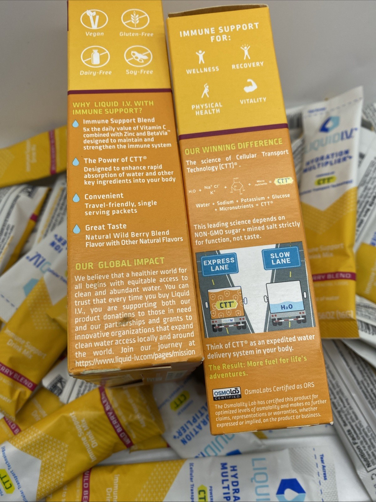 (75) Liquid I.V. Hydration Multiplier Immune Drink Mix WildBerry JN25COMBINESHIP