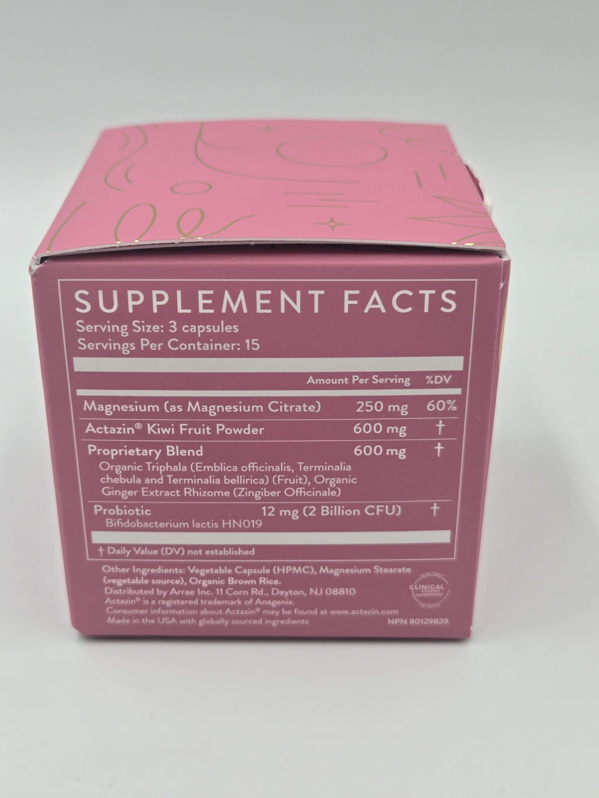 Arrae Constipation Get Regular, Relieve Bloat Supplement – 60ct EXP 07/27