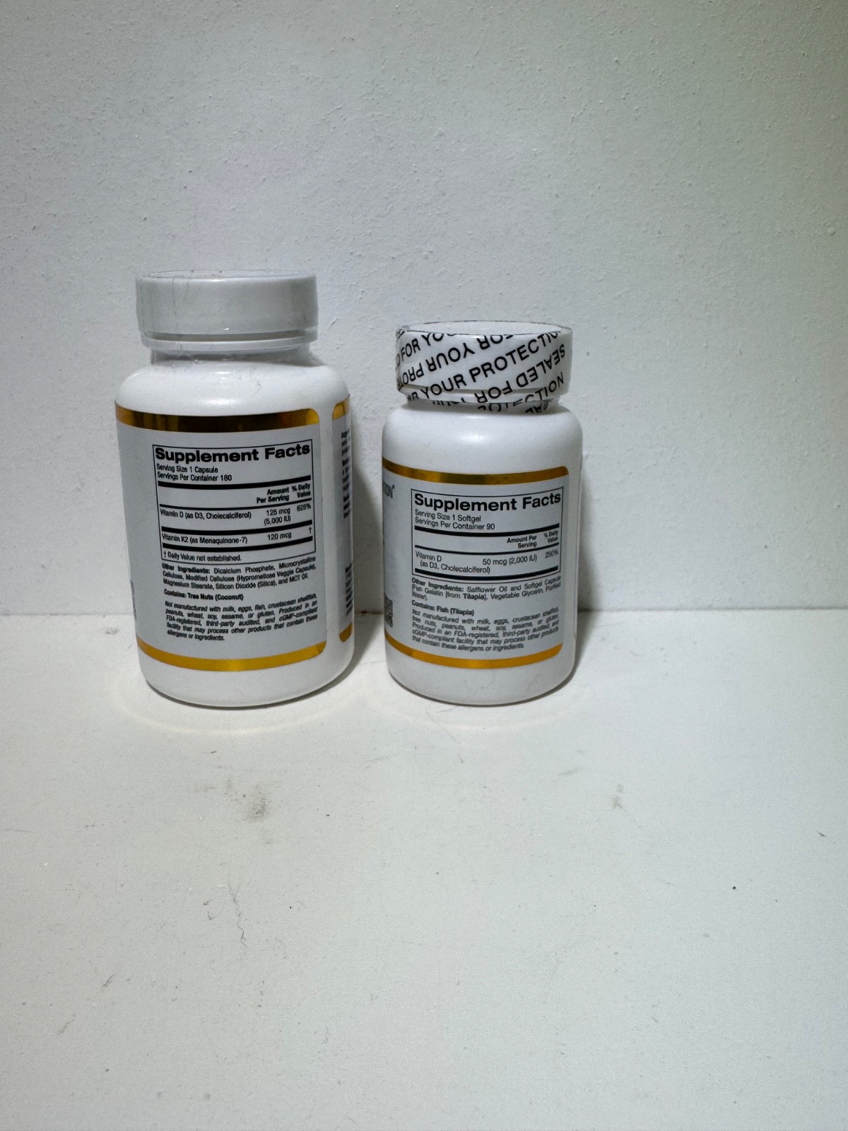 California Gold Nutrition Vitamin D3 + K2 Nutritional Supplement 60 pcs NEW