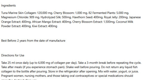 82X Sakura Placenta Liquid Drink Premium Placenta 450,000mg Enzyme Drink F/J