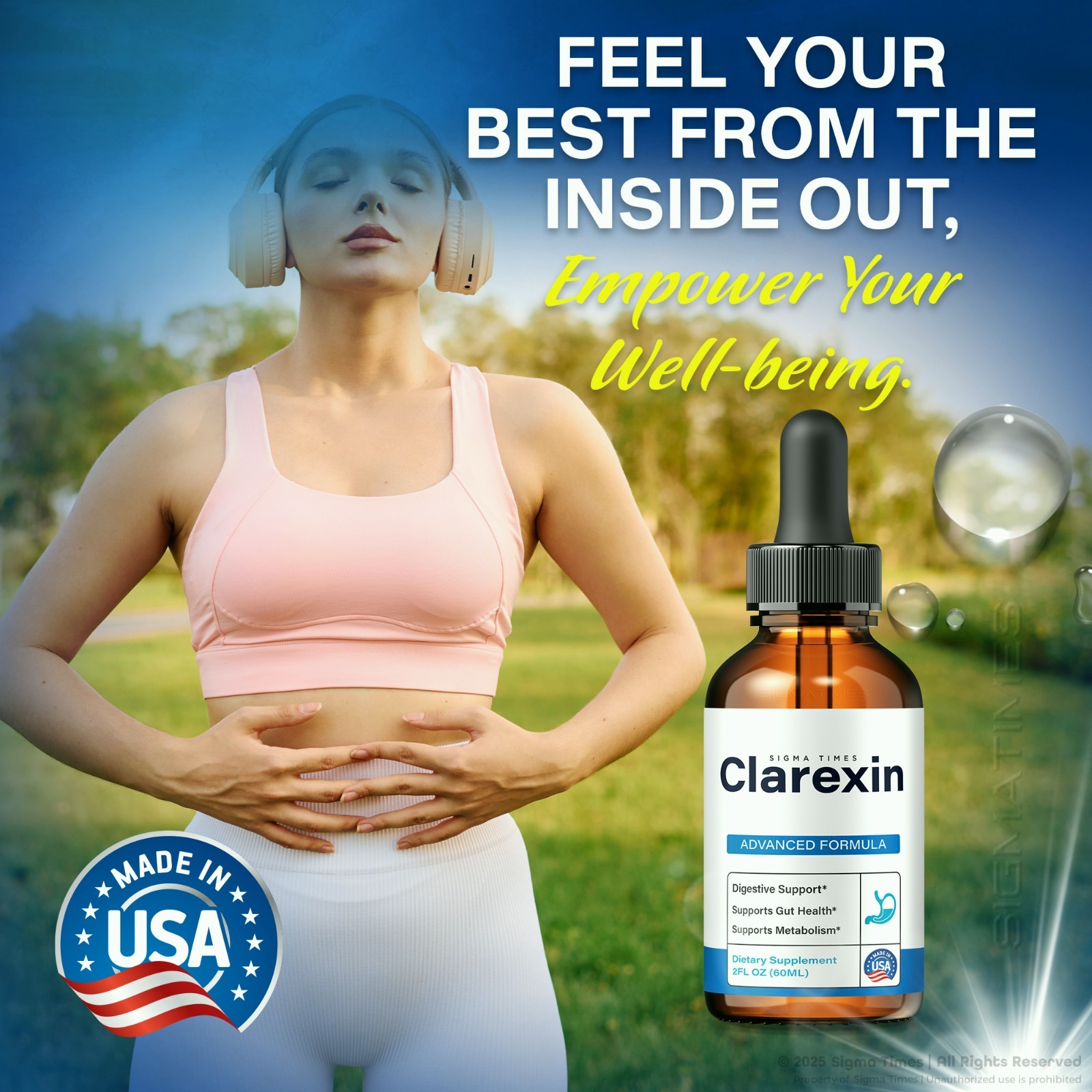 Clarexin Drops – Detox and Cleanse Formula for Gut Health Support (30 Servs.)