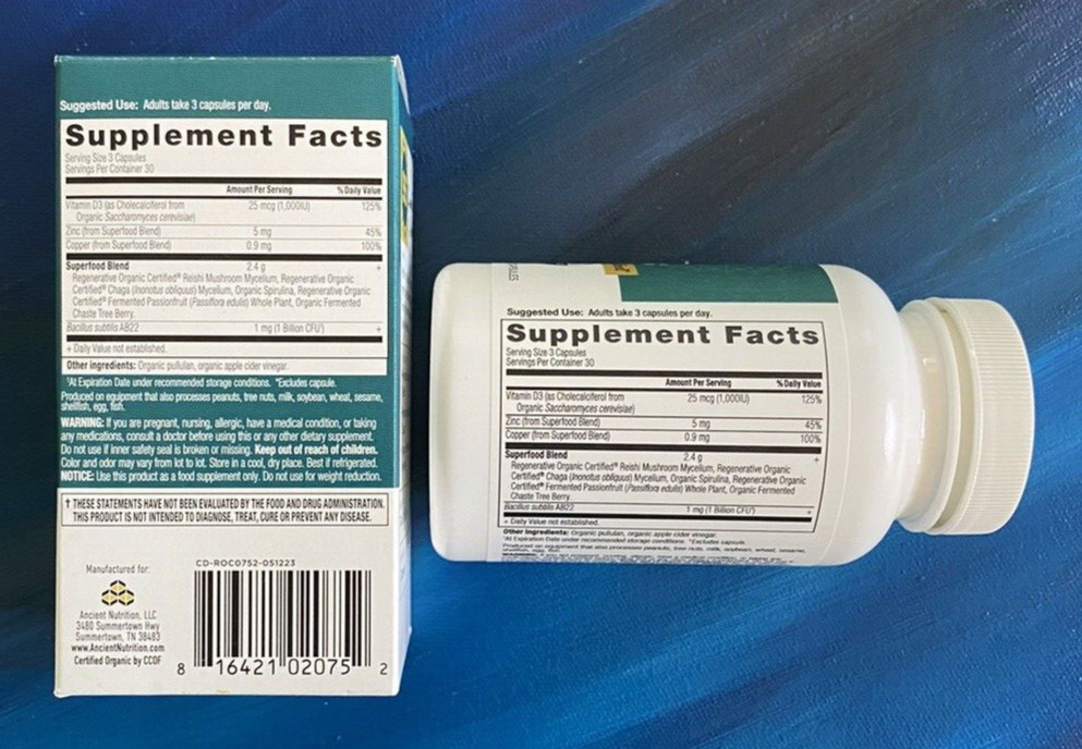 Ancient Nutrition Women’s Hormones ~ Regenerative Organic ~ 90 Caps ~ Exp 8/2025