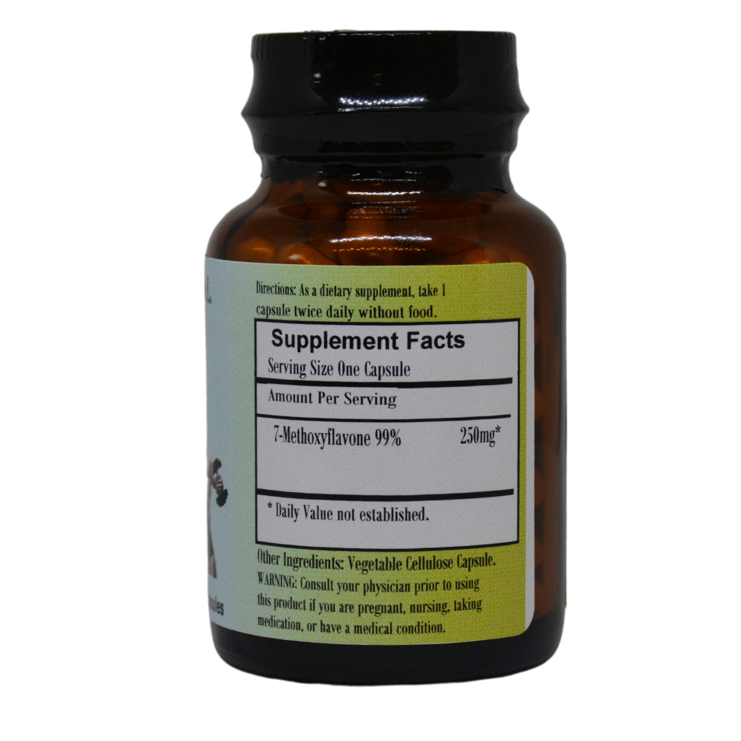 7 METHOXYFLAVONE | AROMATASE INHIBITOR | 200mg | 60 Vegetarian Capsules