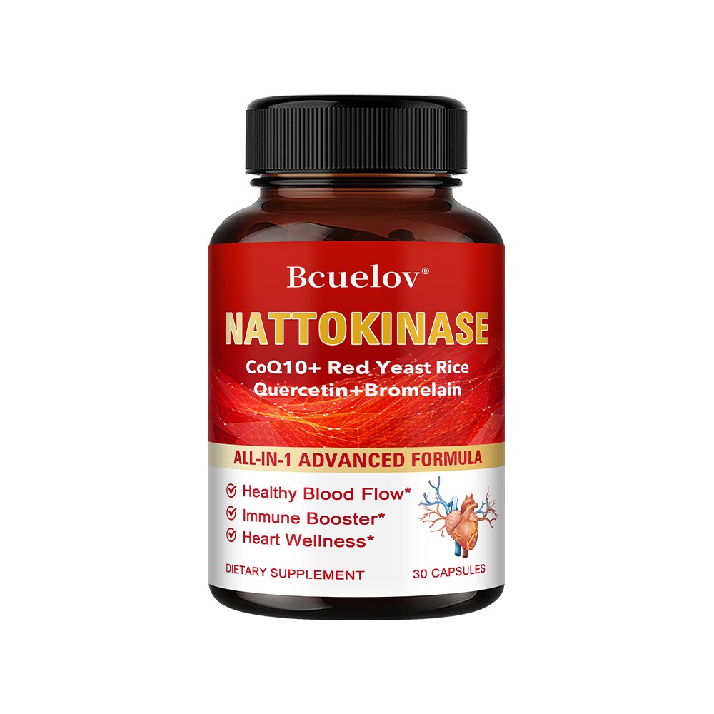 Nattokinase Supplements Blood Circulation Overall Heart Wellness 30-120 Capsules