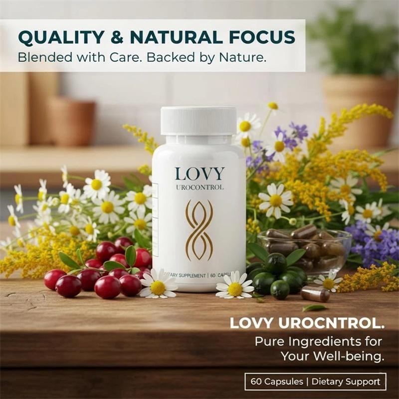 Lovy Urocontrol Capsules Bladder Health Supplement w Pumpkin Seed & Herbal bonus