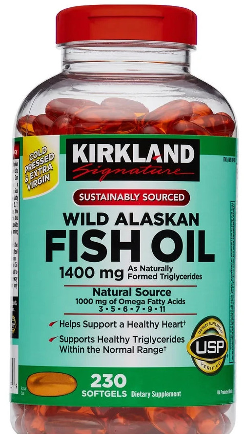 Kirkland Signature Wild Alaskan Fish Oil 1400 mg., 230 Softgels