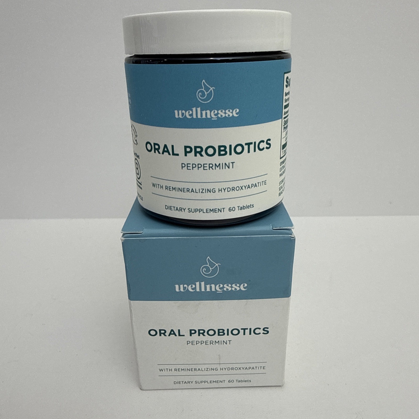 Wellnesse Oral Probiotic Mints With Hydoxyapatite Peppermint Flavored 60 Tablets