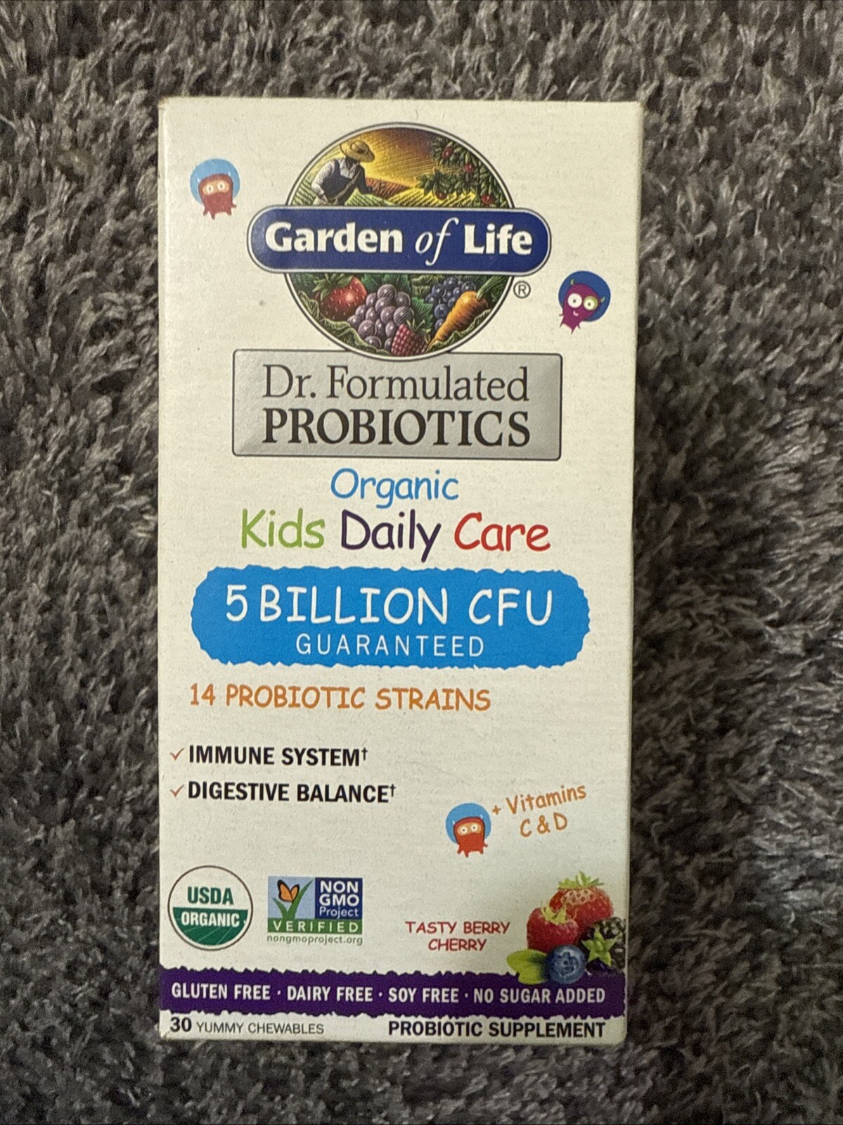 Garden of Life Dr. Formulated Probiotic Organic Kids Daily Care 5 Billion CFU 14