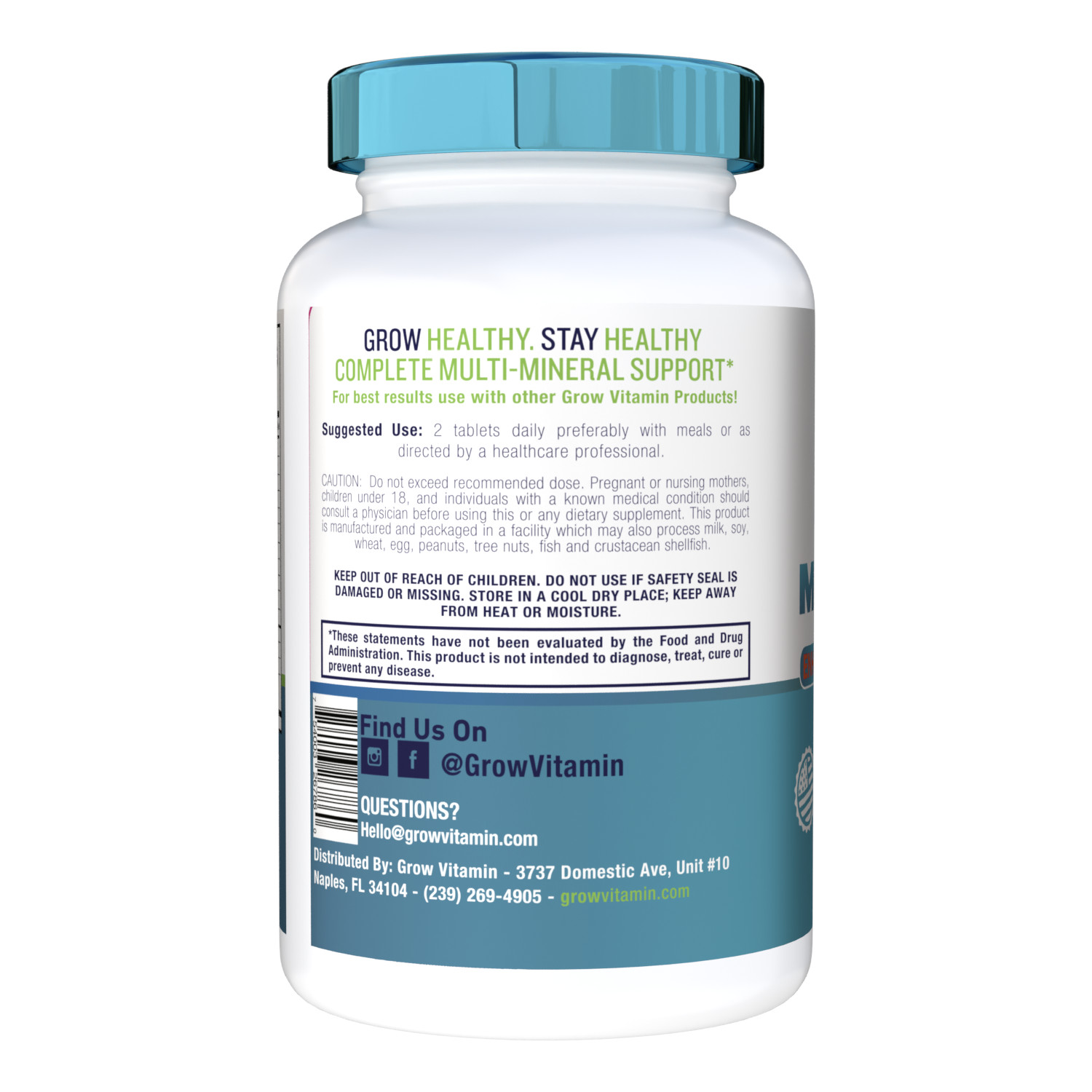 Miracle Multi MEGA Minerals MADE IN USA, NON-GMO, High Potency, 100 TABLETS