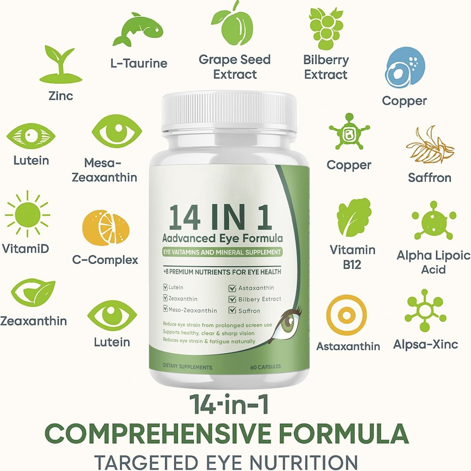 Evervision 14 Formula 1 Advanced Eye In Capsules Advanced Formula 60 Ct-