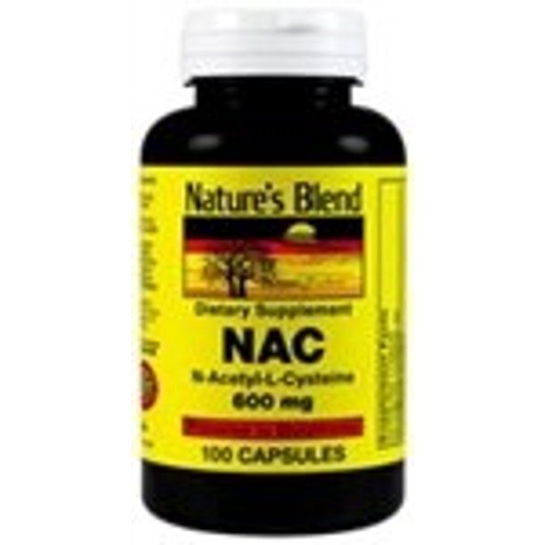 Nature’s Blend NAC N-Acetyl-L-Cysteine Dietary Supplement Capsules 600 mg 100 Ct