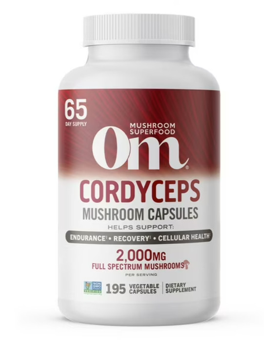 Om Mushrooms Cordyceps Capsules, 2.000mg – 195 ct. – EXP 02/2027