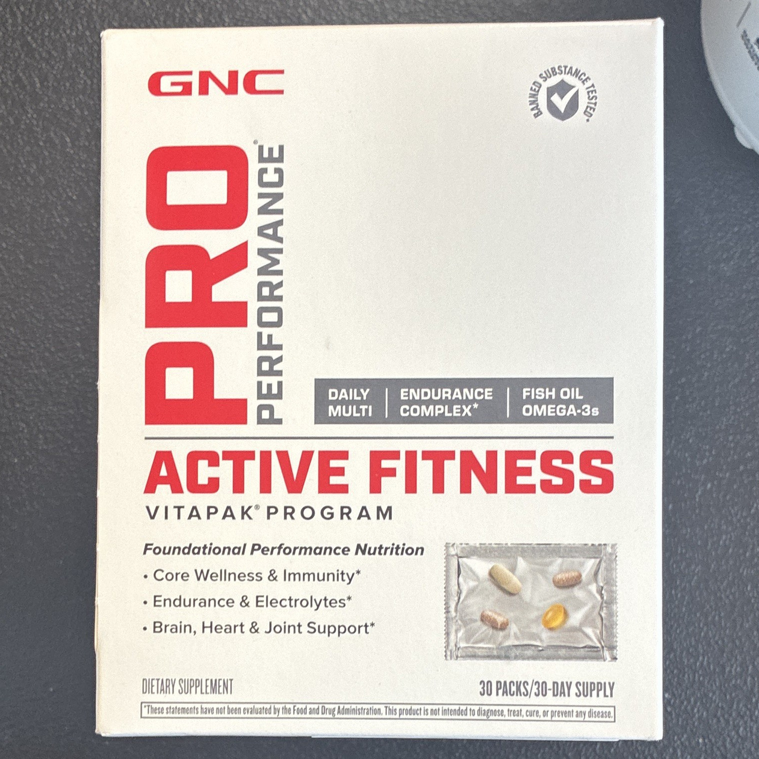 GNC Pro Performance Active Fitness Vitapak 30 Pk Gluten Free 221522 02/27