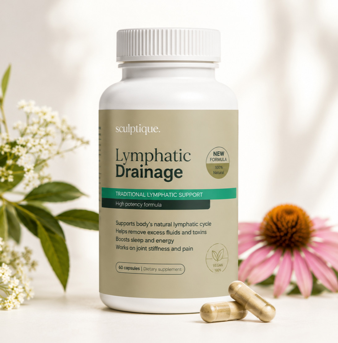 Lymphatic Drainage Support Capsules Herbal Fluid Balance Supplement Sculptique