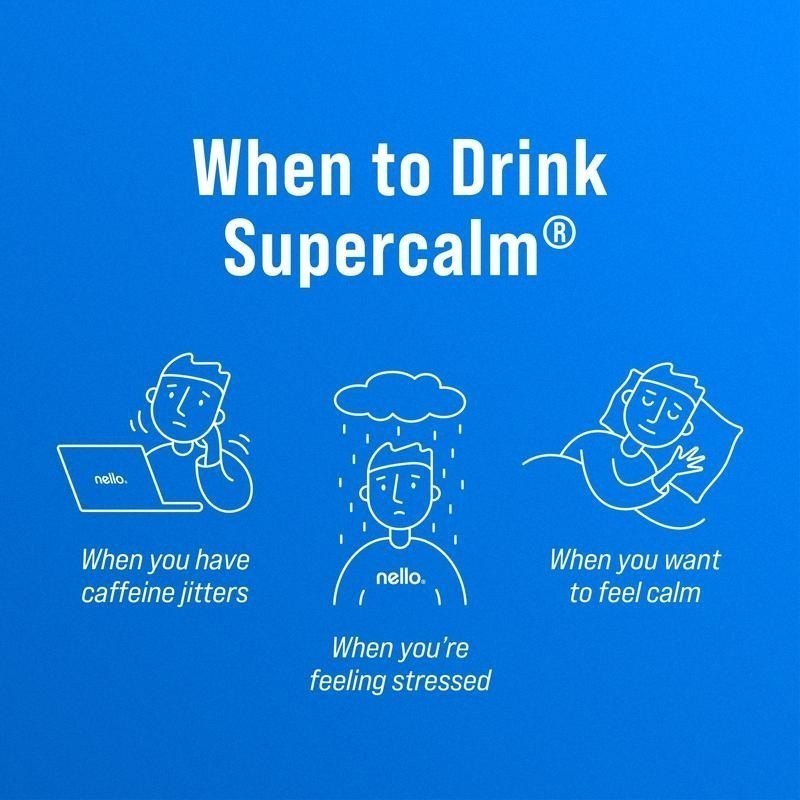 NEW Nello Supercalm – Calming Drink Mix with KSM-66 Ashwagandha, Vitamin D3//