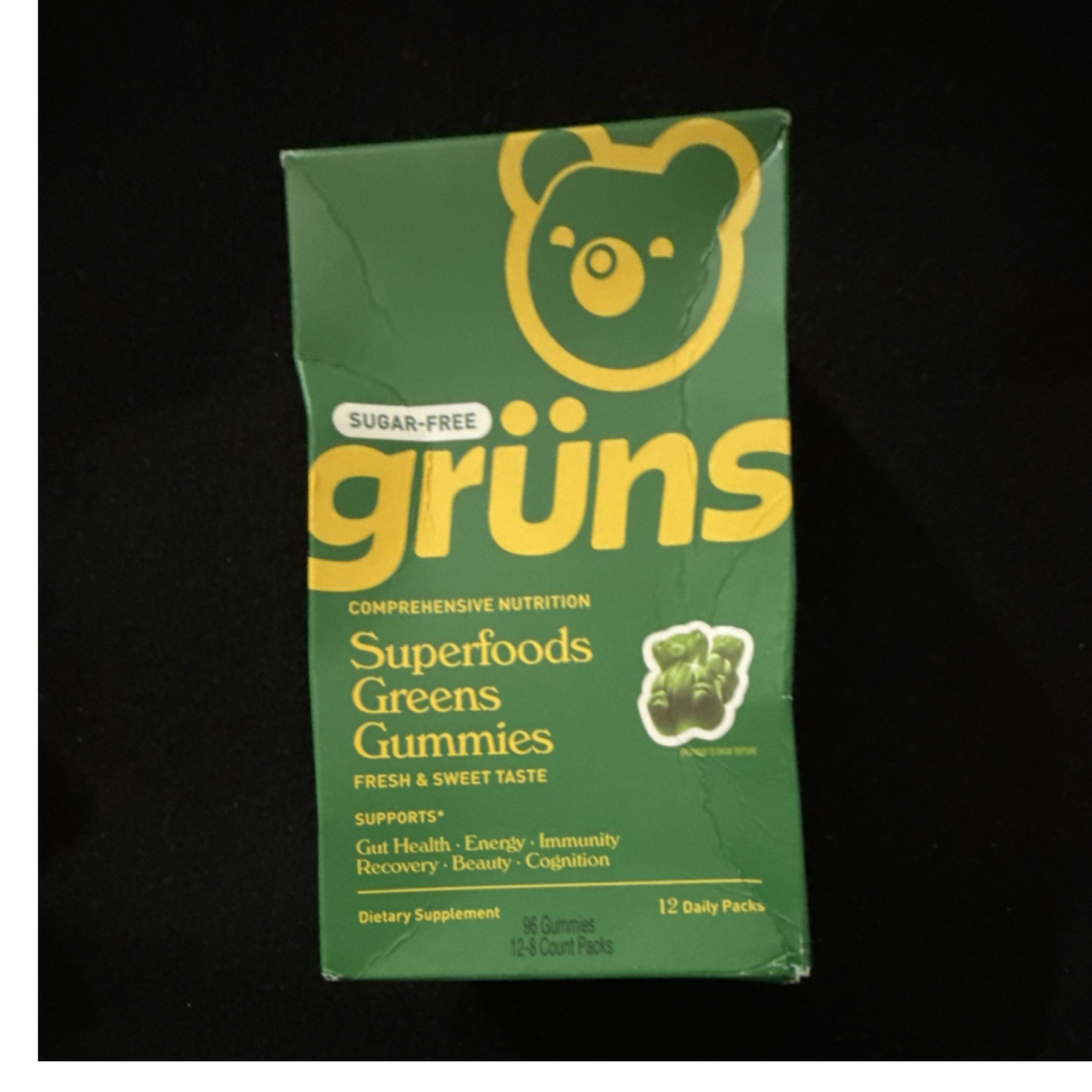 grüns Superfoods Greens Gummies 96 Sugar-Free Supplement Gut Health Energy