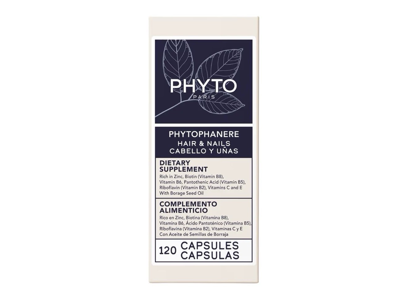 PHYTO Phytophanere Hair Growth & Nail Health Supplement, 120 Capsules