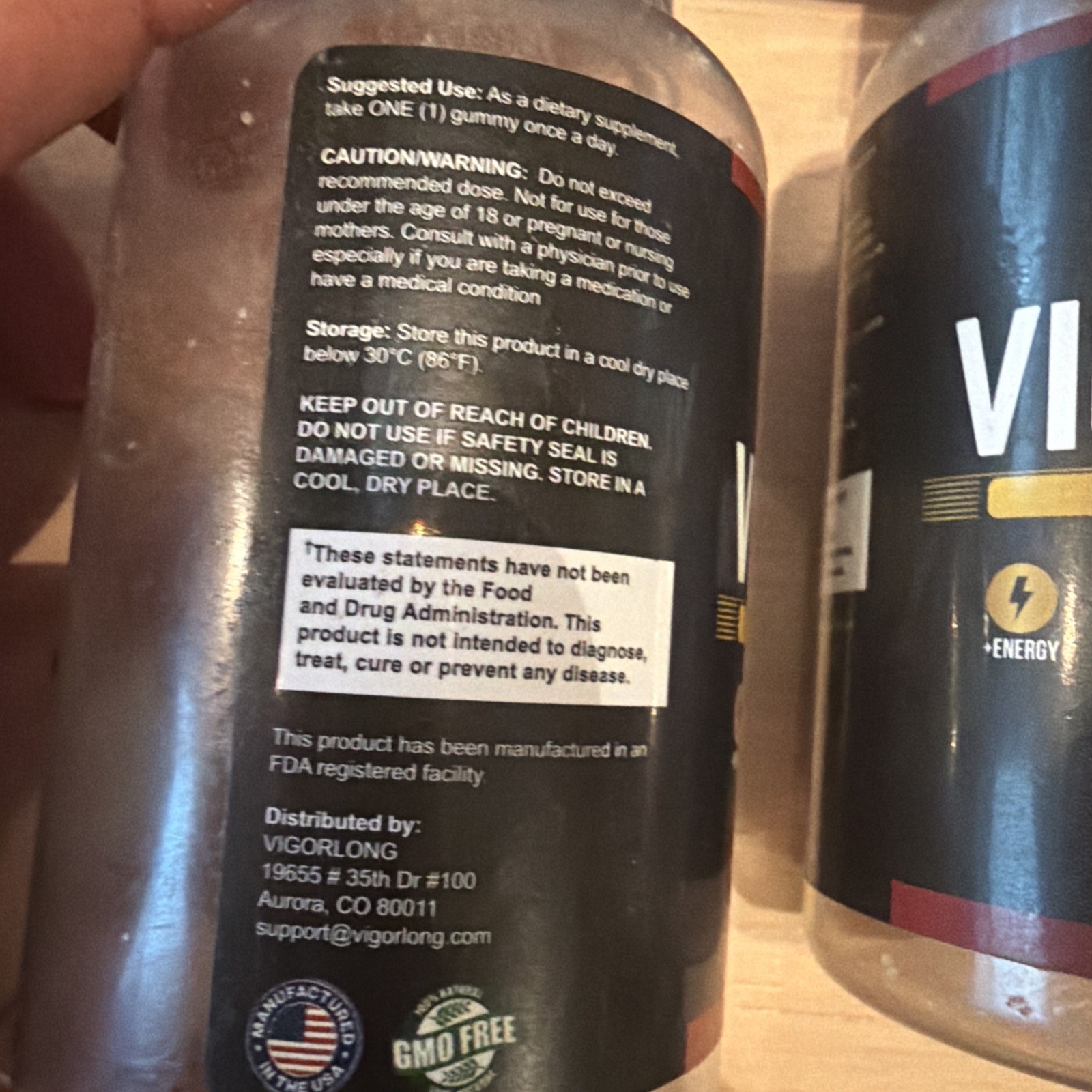 3 X VigorLong Vigor Long Male Dietary Supplement 30 Gummies 1/2027