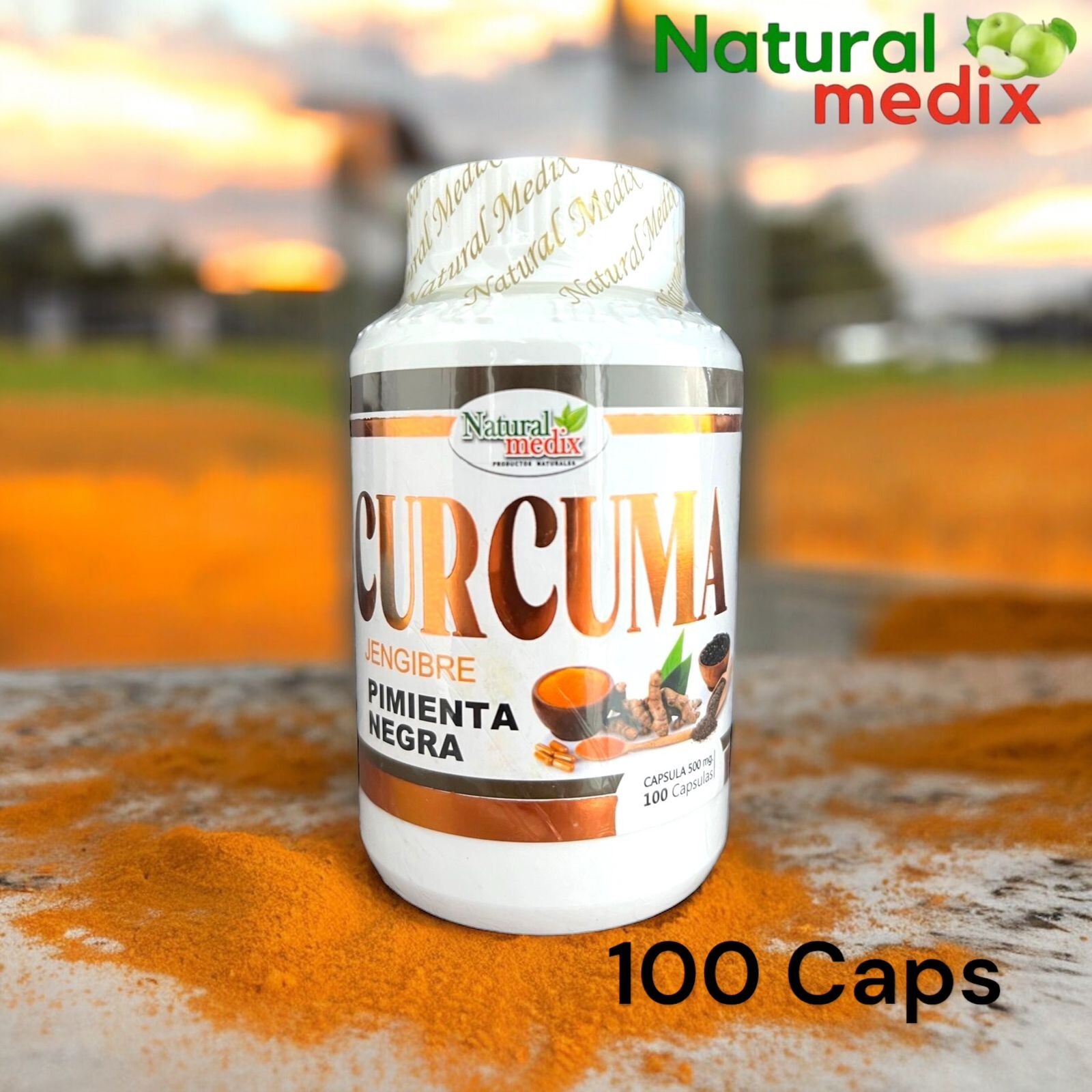 Turmeric Ginger & Black Peper Premium Natural / Curcuma Jengibre Pimienta Negra