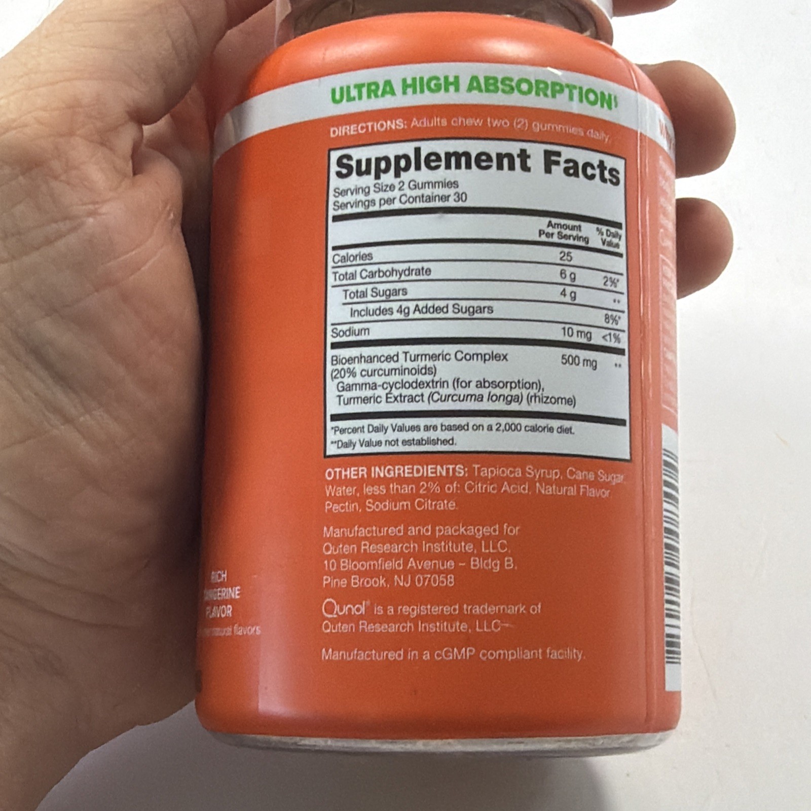 Qunol Gummies Turmeric 500 mg Creamy Orange Flavor 60 Gummies Exp 10/2026 Sealed