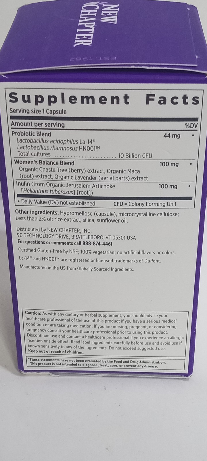 New Chapter All-flora Probiotic Women’s Daily 60 Caps Vaginal Hormonal Support