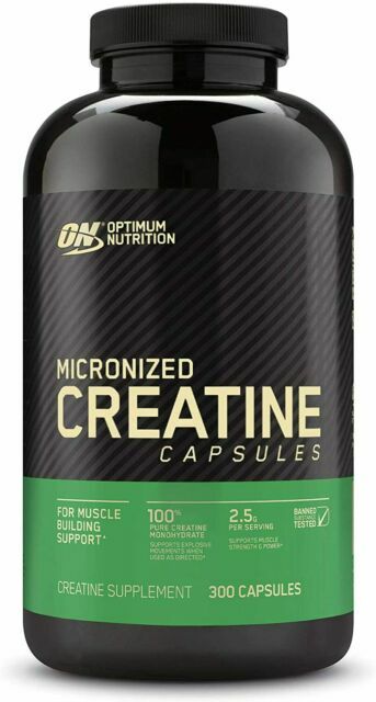 New Optimum Nutrition Micronized Creatine Monohydrate, 300 Capsules Exp 02/28 ON
