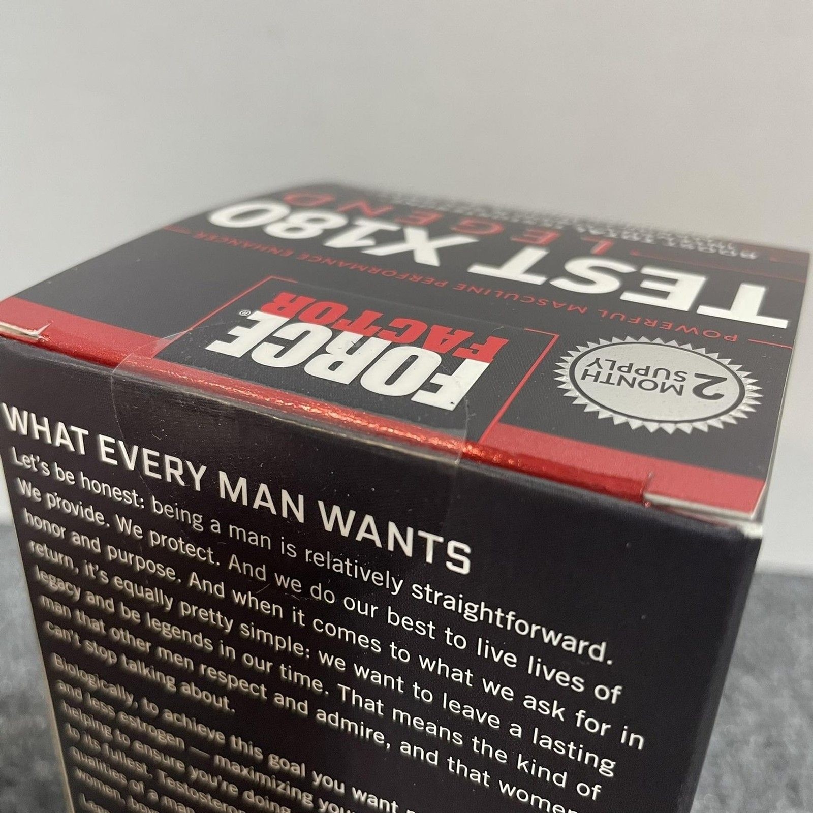 Force Factor Test X180 Legend 120 Capsules Testosterone Booster 2 Month Supply
