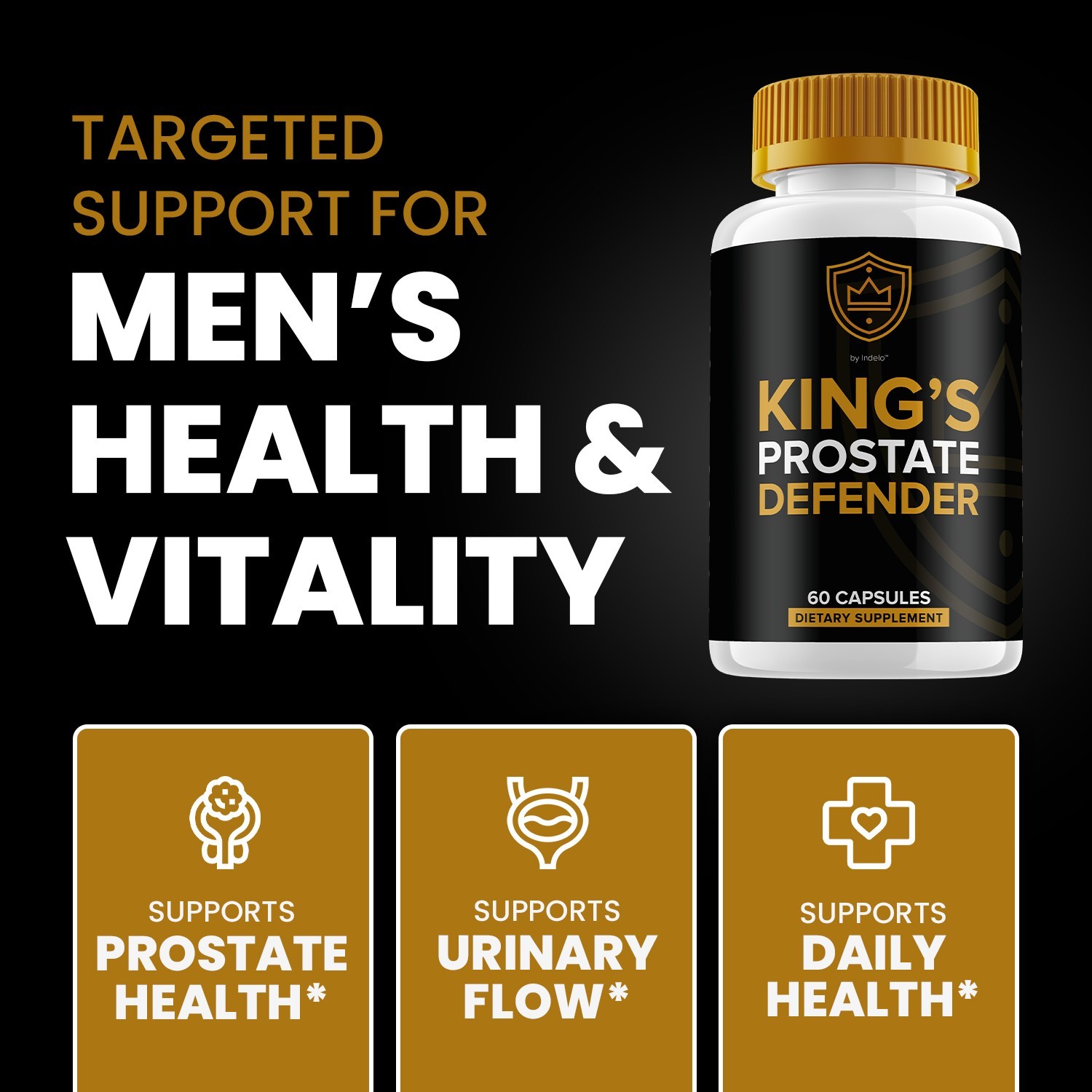 (2 Pack) Kings Prostate Defender For Men Capsules – Advanced Formula Supplements