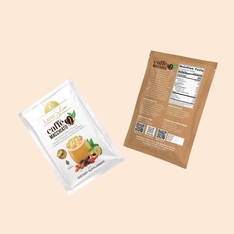 Luxe Slim Caffe MACCHIATO With Collagen & L-Glutathione, 8 Sachets/ 168g