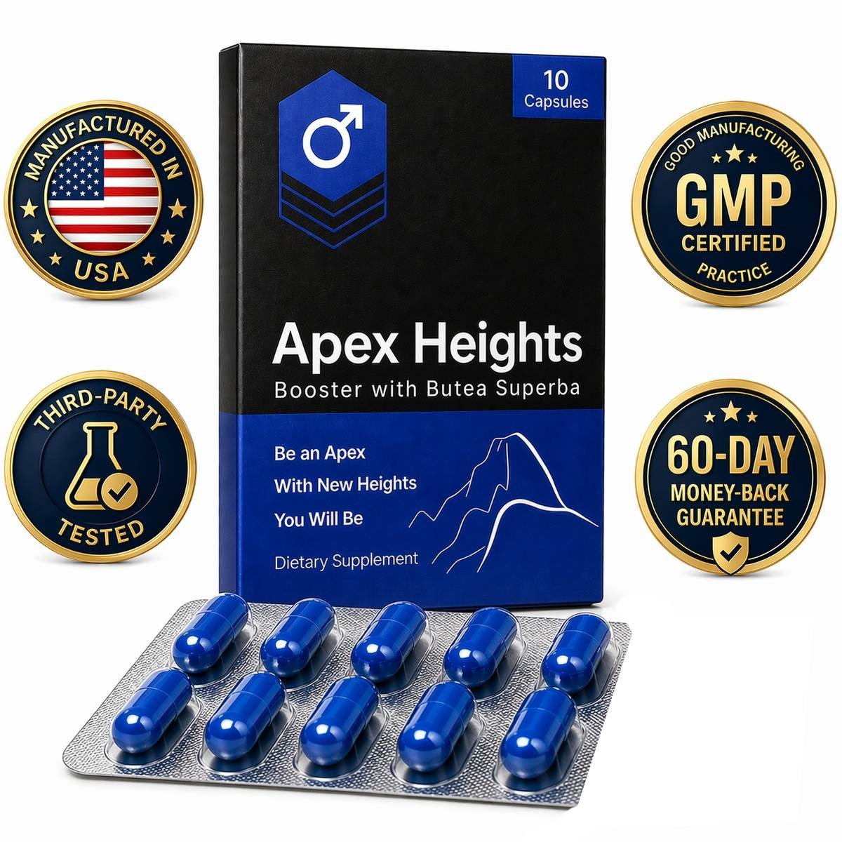 Apex Heights, Male Enhancement Supplement (20 Pills)