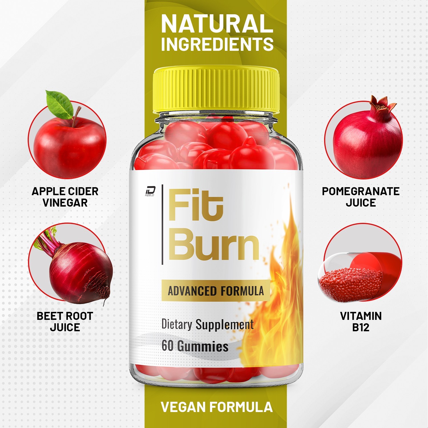 (2 Pack) Fit Burn ACV Gummies Supplement – FitBurn ACV Gummy Apple Cider Vinegar