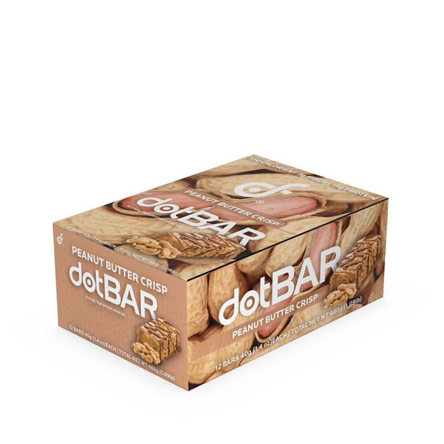 DotFit Peanut Butter Crisp dotBAR Small Batches Quality Delicious 12x40g NEW
