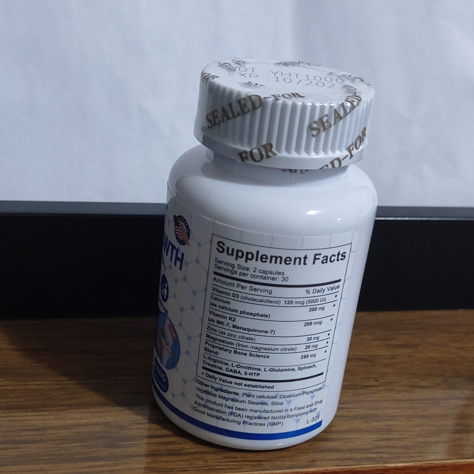 Balincer Height Growth Supplement Calcium Vitamin D3 K2 Zinc 650mg 60 Caps