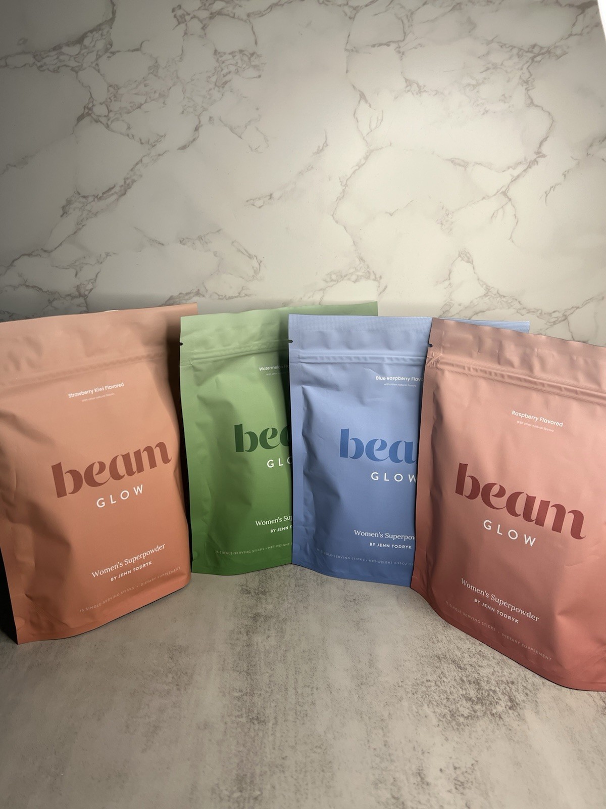 beam Glow Women’s Superpowder Powder Mixed Flavor BUNDLE 15 Sticks Exp 09/2027