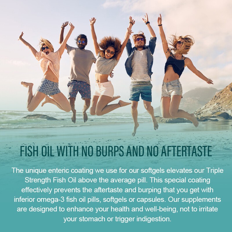 Omega 3 Fish Oil Capsules 3x Strength 3600mg EPA & DHA, Highest Potency 360pills