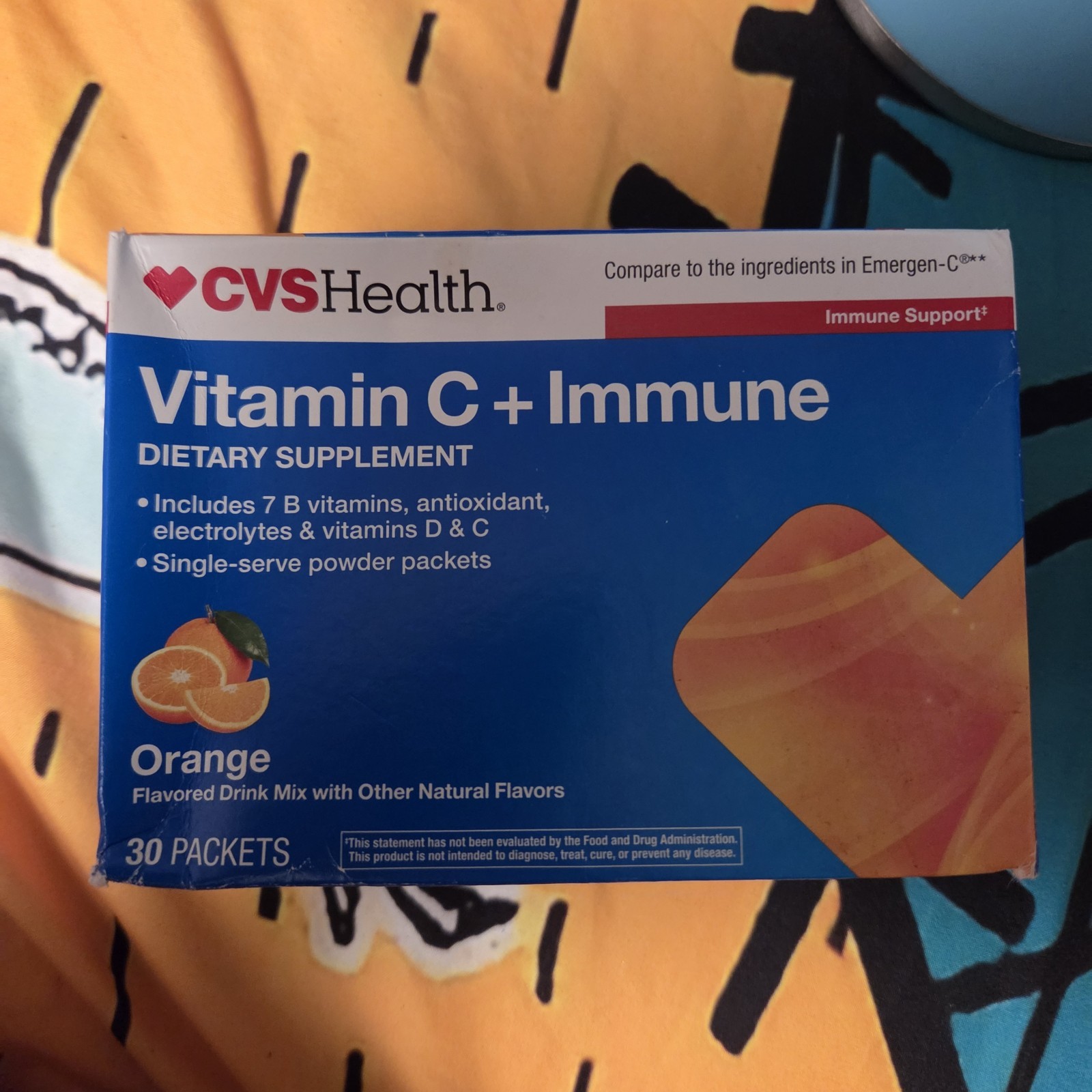 CVS Health Vitamin C Immune Support Drink Mix 1000mg Orange 30 Packets