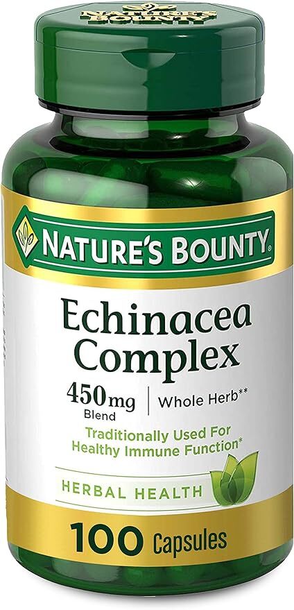 Nature’s Bounty Echinacea & Goldenseal Dietary Supplement 450mg 100 Capsules