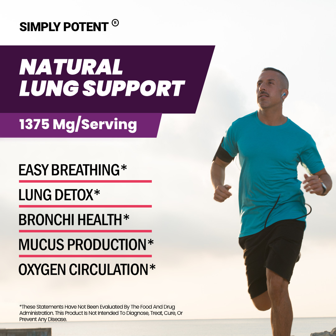 Lung Support Supplement, Lung Cleanse Lung Detox Lung Health Formula 60 Capsules