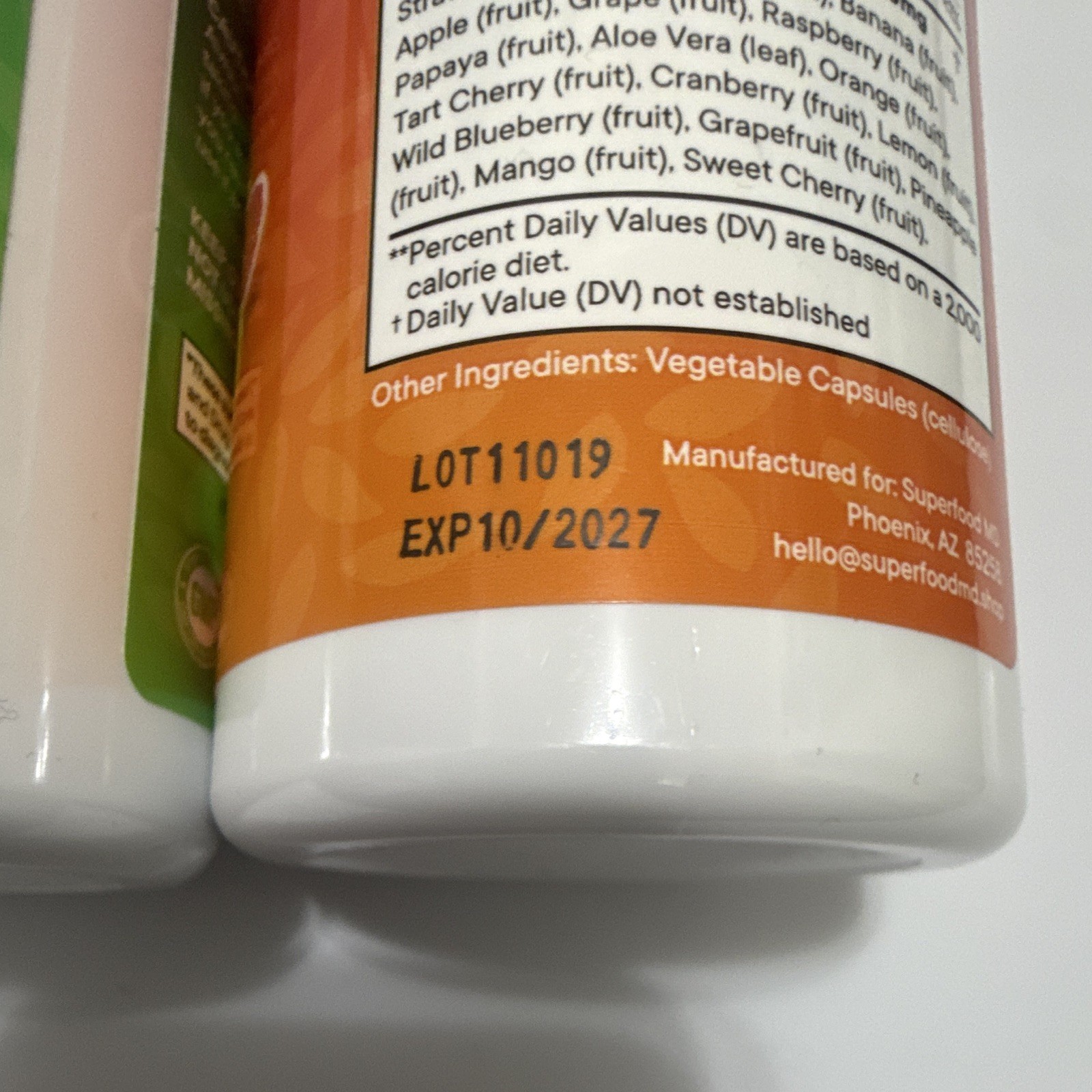 Superfood MD Nature’s Fruits & Nature’s Veggies Bundle 90 Capsules Each New
