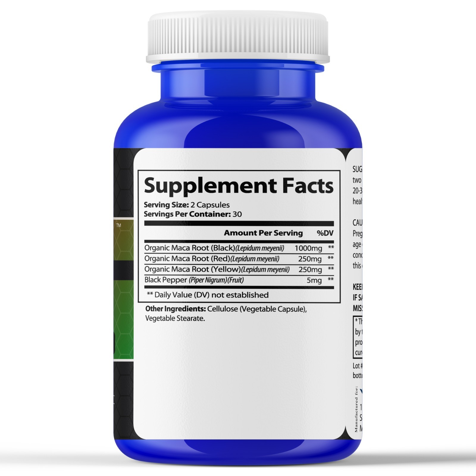 Organic Maca Root Capsules Men Health Enhancement Supplement Advanced Formula 60