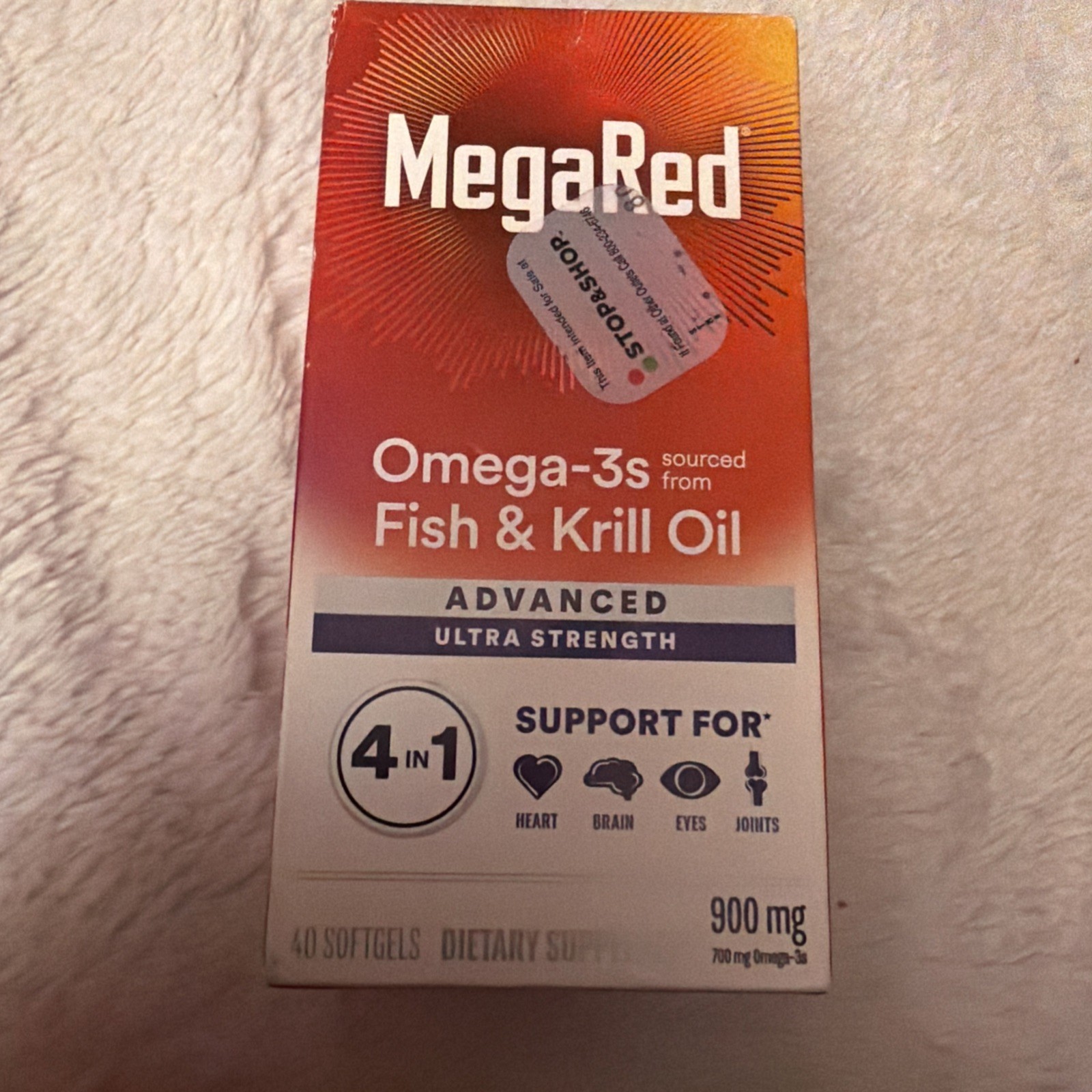 MegaRed Omega-3s Fish & Krill Oil, 900 mg. 40 SoftGels Exp 09/2026