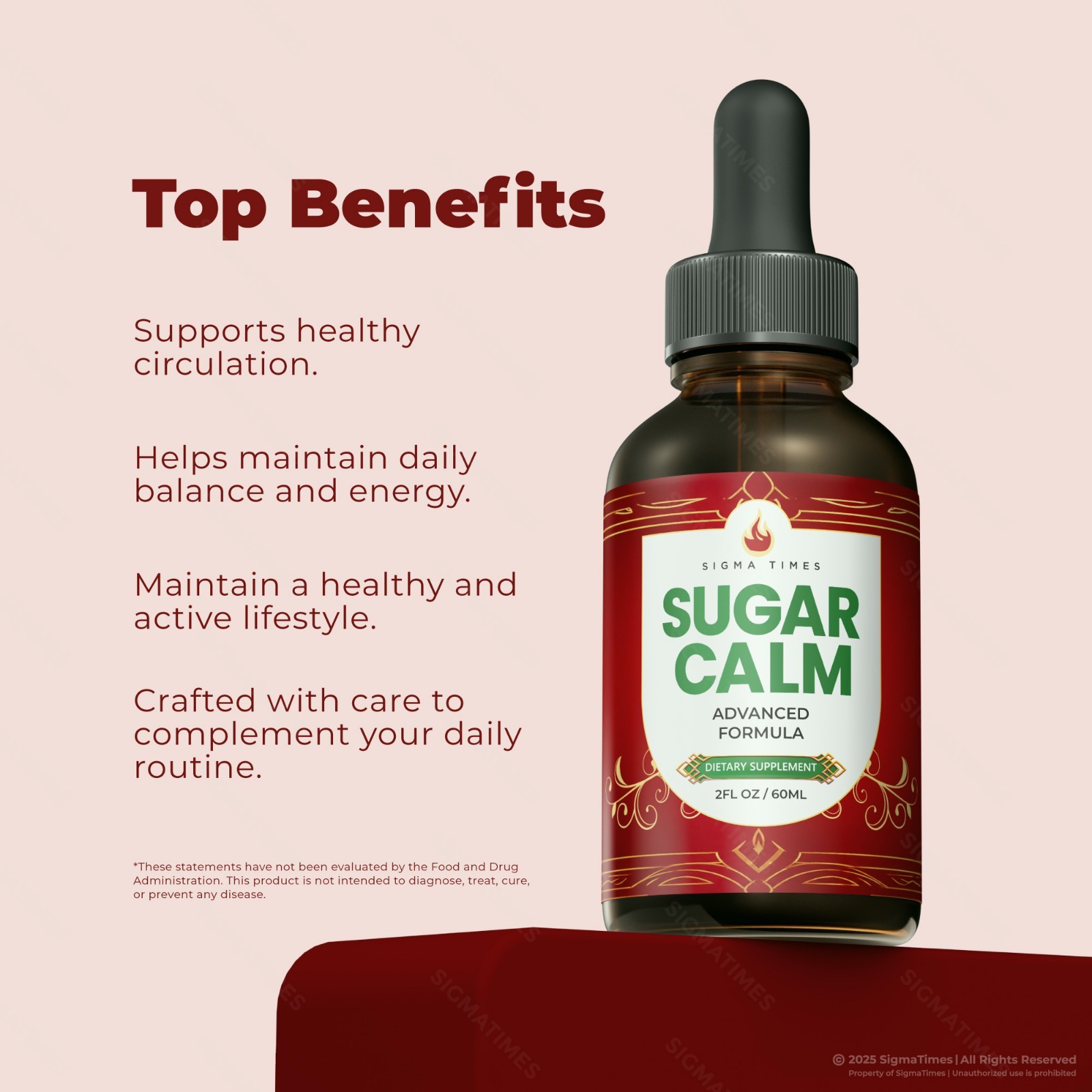 Sugar Calm Drops, SugarCalm Liquid Supplement for Blood Support (30 servs)