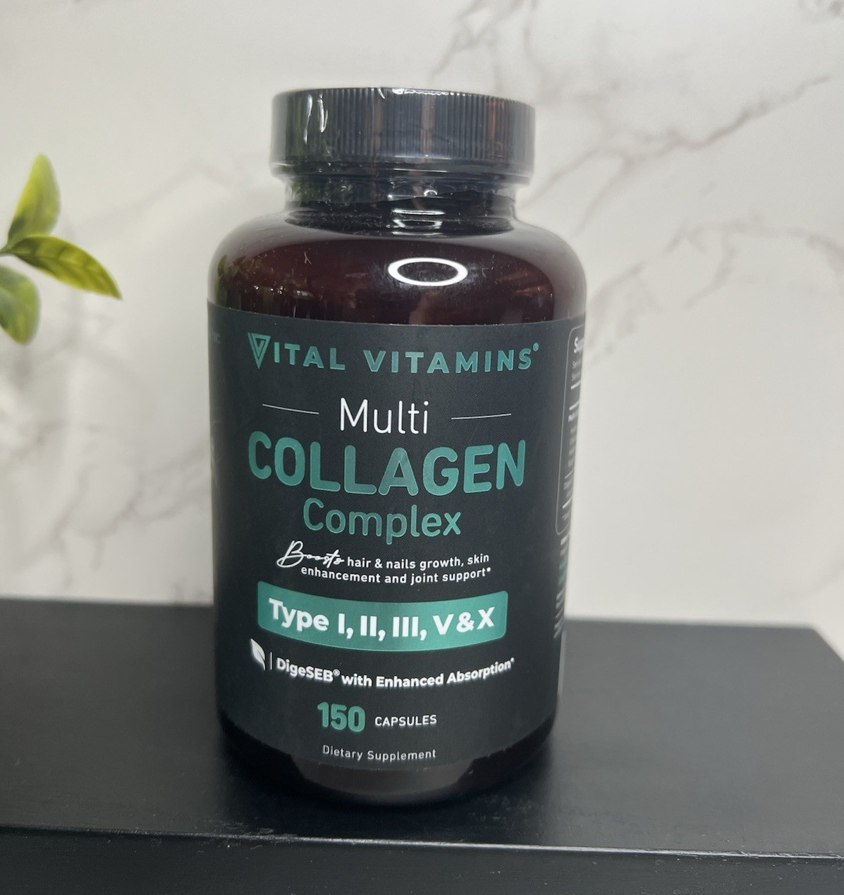 Vital Vitamins Multi Collagen Complex Type I II III V X 150 Caps Exp 01/2029