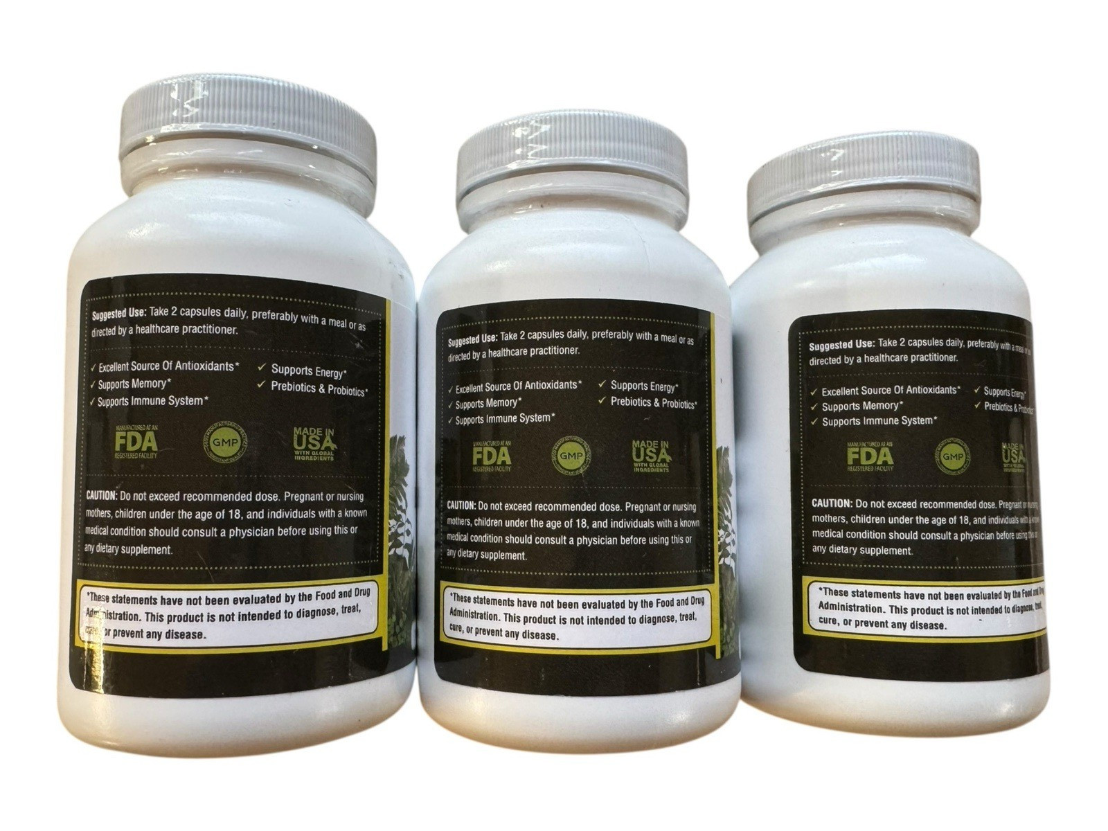 Lot of 3 Livegan Immunity & Energy Support Capsules – 3 x 60 Count – Ex: 9/27