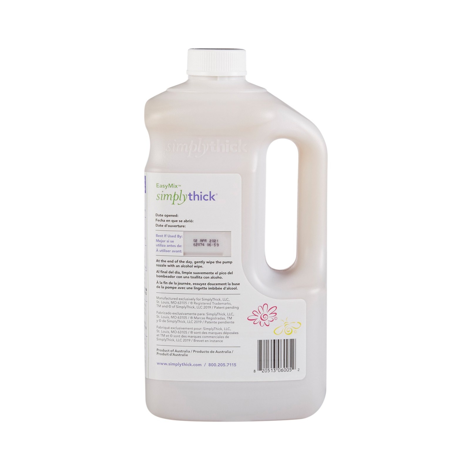 SimplyThick Easy Mix Food & Drink Thickener Unflavored 1.6 Liter Bottle 1 Ct